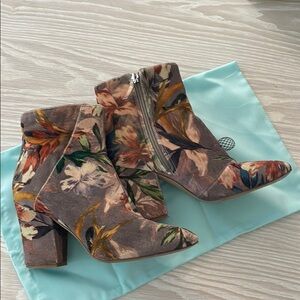 Nine West velvet booties